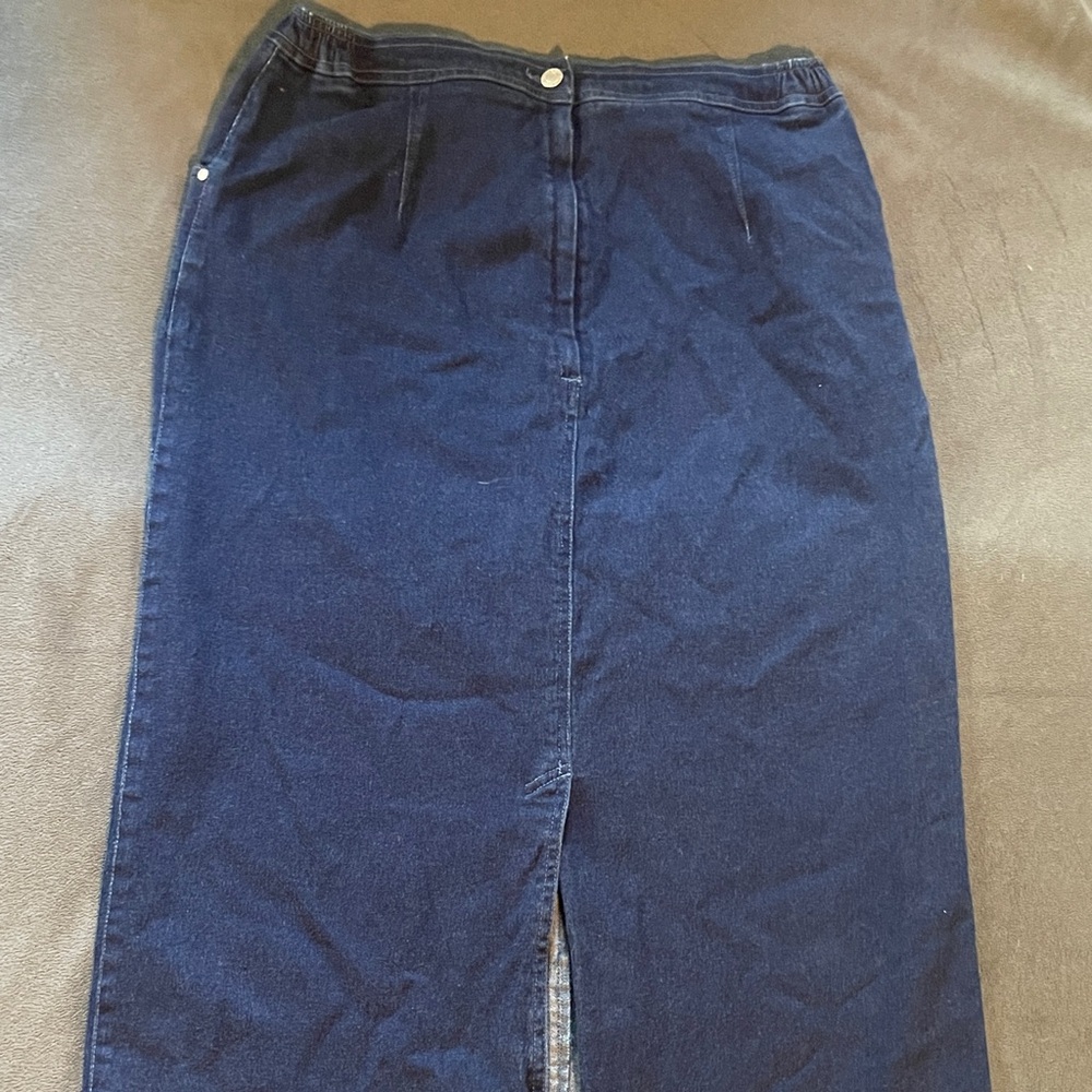 Boho dark denim skirt